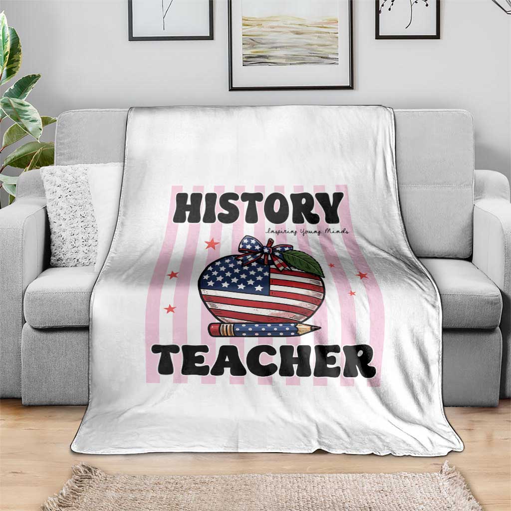 Inspiring Young Minds Teacher Throw Blanket 250th Anniversary Educator Gift
