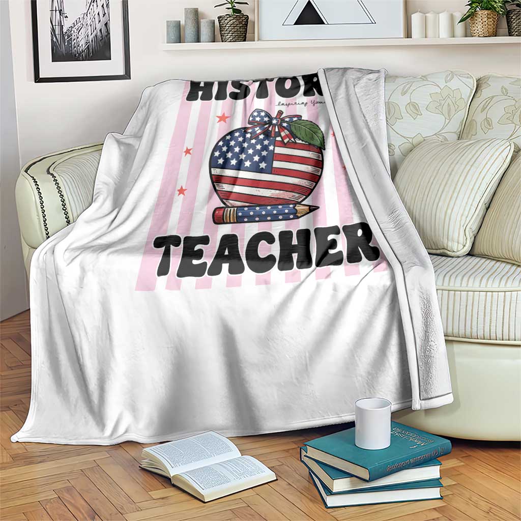 Inspiring Young Minds Teacher Throw Blanket 250th Anniversary Educator Gift