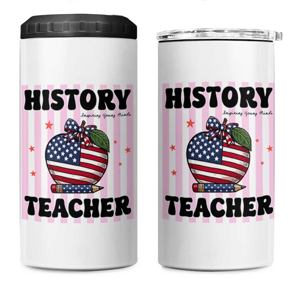Inspiring Young Minds Teacher 4 in 1 Can Cooler Tumbler 250th Anniversary Educator Gift