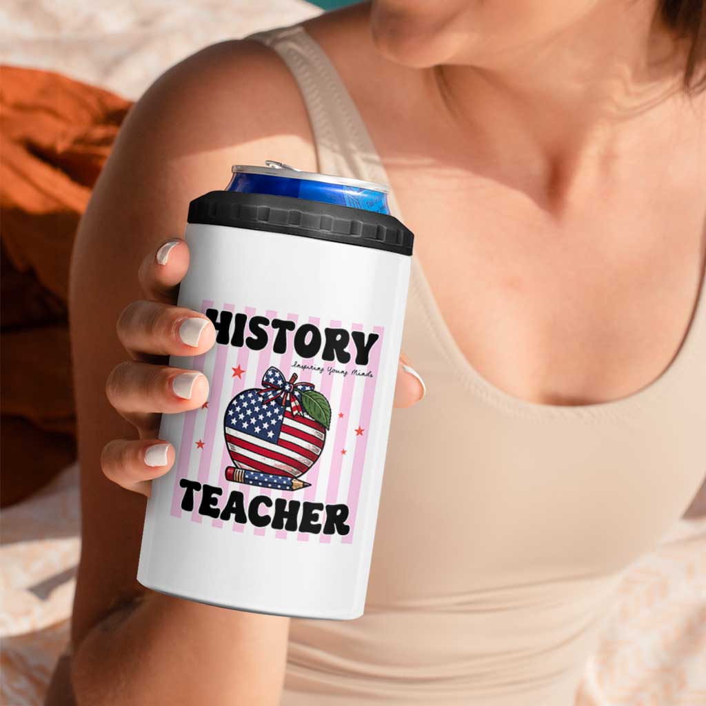 Inspiring Young Minds Teacher 4 in 1 Can Cooler Tumbler 250th Anniversary Educator Gift
