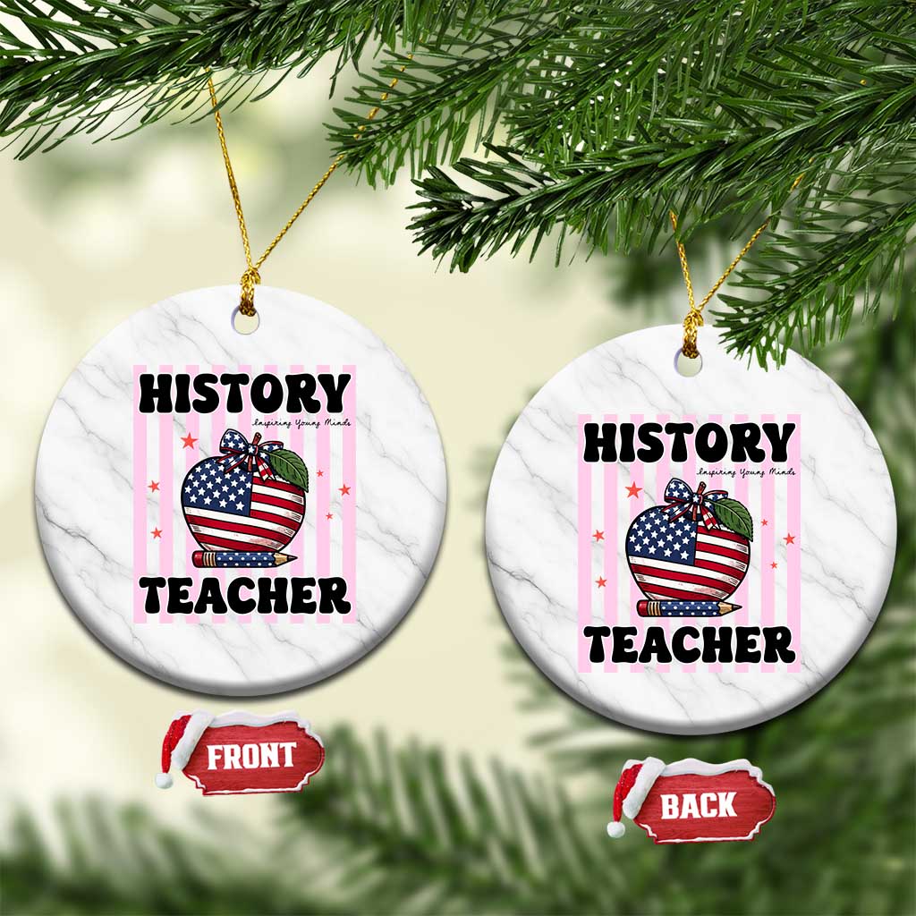 Inspiring Young Minds Teacher Ceramic Ornament 250th Anniversary Educator Gift
