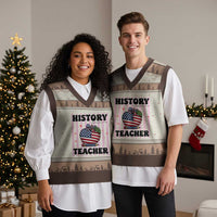 Inspiring Young Minds Teacher V-Neck Knit Sweater Vest 250th Anniversary Educator Gift