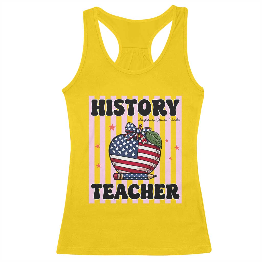Inspiring Young Minds Teacher Racerback Tank Top 250th Anniversary Educator Gift