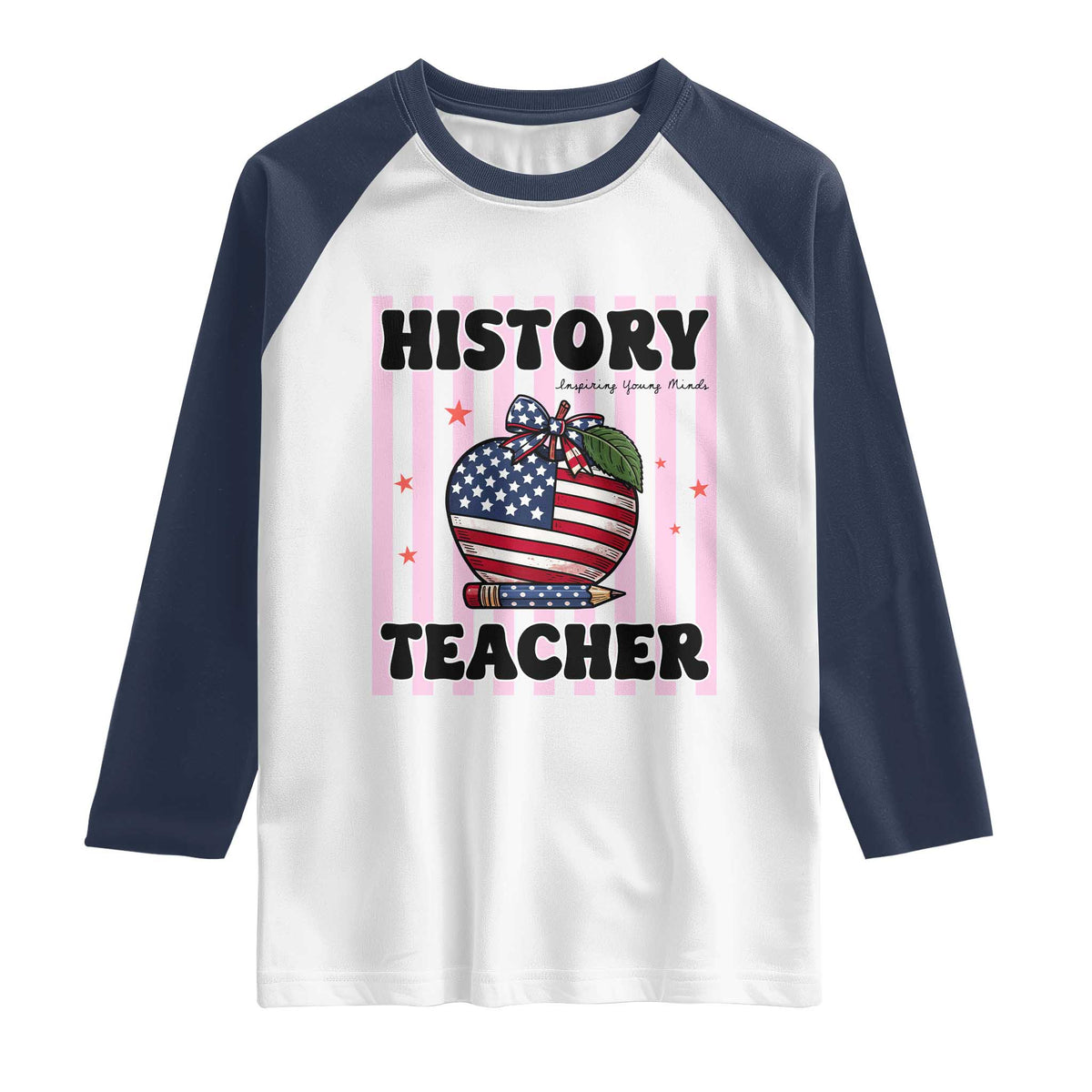 Inspiring Young Minds Teacher Raglan Shirt 250th Anniversary Educator Gift