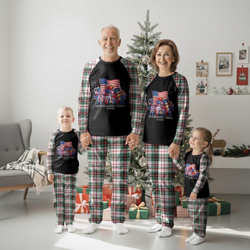 250 Years Shaping America Anniversary Plaid Pajama Set Proud Educator Gift