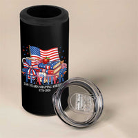250 Years Shaping America Anniversary 4 in 1 Can Cooler Tumbler Proud Educator Gift