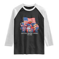 250 Years Shaping America Anniversary Raglan Shirt Proud Educator Gift