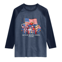 250 Years Shaping America Anniversary Raglan Shirt Proud Educator Gift