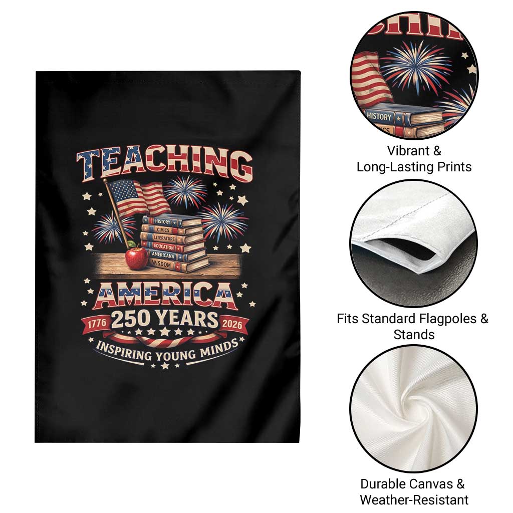 American Teacher Gift Garden Flag Inspiring Young Minds 250th Anniversary