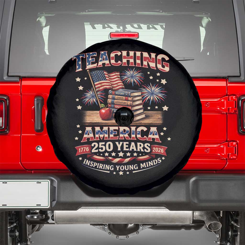 American Teacher Gift Spare Tire Cover Inspiring Young Minds 250th Anniversary