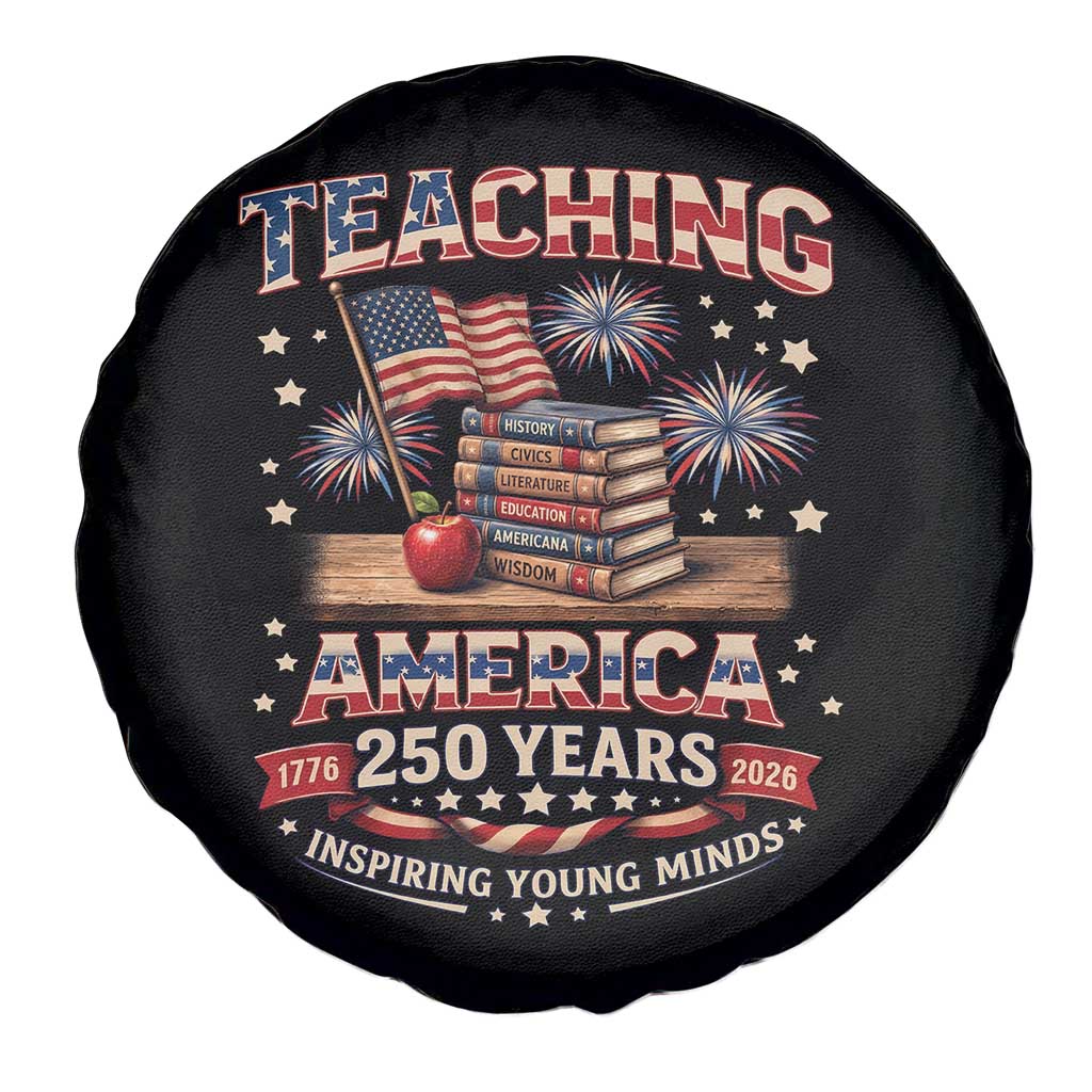 American Teacher Gift Spare Tire Cover Inspiring Young Minds 250th Anniversary