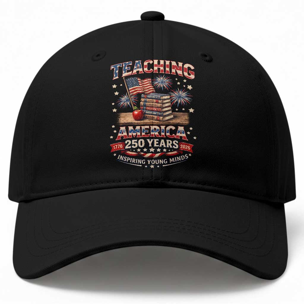 American Teacher Gift Baseball Cap Inspiring Young Minds 250th Anniversary