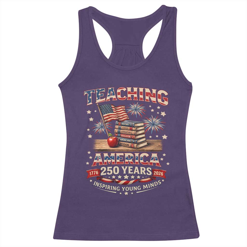 American Teacher Gift Racerback Tank Top Inspiring Young Minds 250th Anniversary