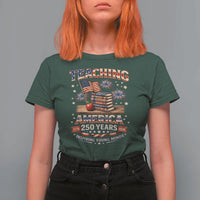American Teacher Gift T Shirt For Women Inspiring Young Minds 250th Anniversary