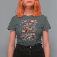 American Teacher Gift T Shirt For Women Inspiring Young Minds 250th Anniversary