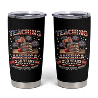 American Teacher Gift Tumbler Cup Inspiring Young Minds 250th Anniversary