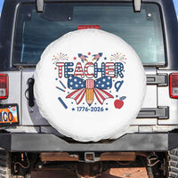 Proud American Teacher 250 Years Spare Tire Cover Patriotic Educator Gift