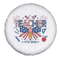 Proud American Teacher 250 Years Spare Tire Cover Patriotic Educator Gift