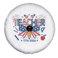 Proud American Teacher 250 Years Spare Tire Cover Patriotic Educator Gift