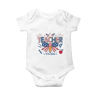 Proud American Teacher 250 Years Baby Onesie Patriotic Educator Gift