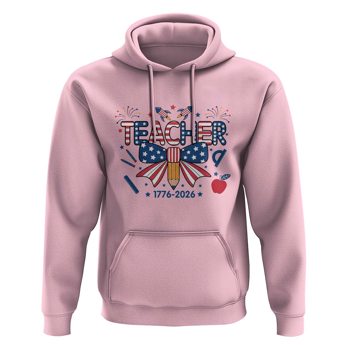 Proud American Teacher 250 Years Hoodie Patriotic Educator Gift
