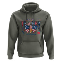 Proud American Teacher 250 Years Hoodie Patriotic Educator Gift