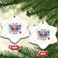 Proud American Teacher 250 Years Ceramic Ornament Patriotic Educator Gift