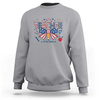 Proud American Teacher 250 Years Sweatshirt Patriotic Educator Gift