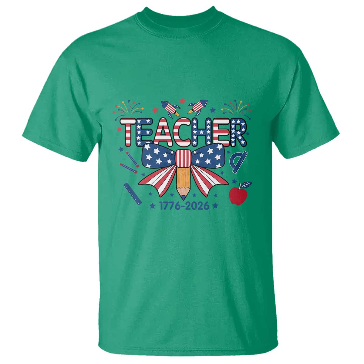 Proud American Teacher 250 Years T Shirt Patriotic Educator Gift