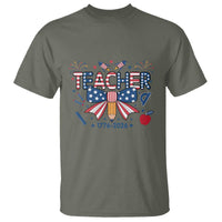 Proud American Teacher 250 Years T Shirt Patriotic Educator Gift