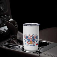 Proud American Teacher 250 Years Tumbler Cup Patriotic Educator Gift