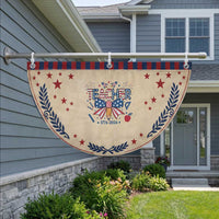 Proud American Teacher 250 Years Patriotic Fan Flag Educator Gift