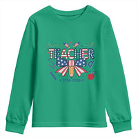 Proud American Teacher 250 Years Youth Sweatshirt Patriotic Educator Gift