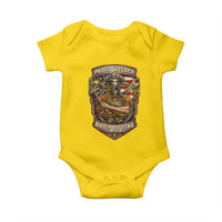 Vintage Proud American Welder Baby Onesie Built By Fire Blue Collar Dad Gift