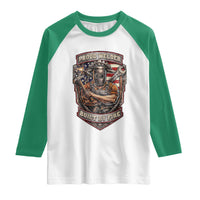Vintage Proud American Welder Raglan Shirt Built By Fire Blue Collar Dad Gift