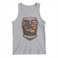 Vintage Proud American Welder Tank Top Built By Fire Blue Collar Dad Gift