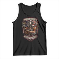 Vintage Proud American Welder Tank Top Built By Fire Blue Collar Dad Gift