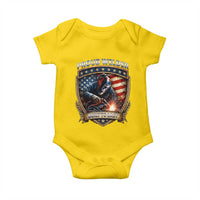 Built To Last Proud Welder Baby Onesie Blue Collar American Dad Gift
