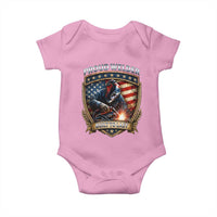 Built To Last Proud Welder Baby Onesie Blue Collar American Dad Gift