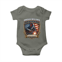 Built To Last Proud Welder Baby Onesie Blue Collar American Dad Gift