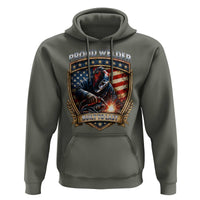 Built To Last Proud Welder Hoodie Blue Collar American Dad Gift