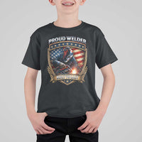 Built To Last Proud Welder T Shirt For Kid Blue Collar American Dad Gift