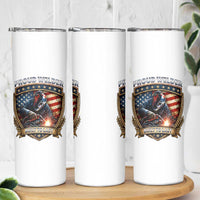 Built To Last Proud Welder Skinny Tumbler Blue Collar American Dad Gift