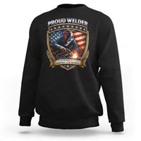 Built To Last Proud Welder Sweatshirt Blue Collar American Dad Gift