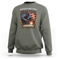 Built To Last Proud Welder Sweatshirt Blue Collar American Dad Gift
