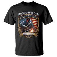 Built To Last Proud Welder T Shirt Blue Collar American Dad Gift