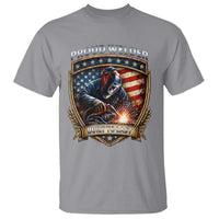 Built To Last Proud Welder T Shirt Blue Collar American Dad Gift