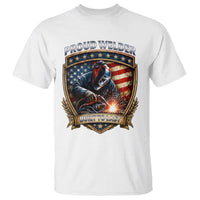 Built To Last Proud Welder T Shirt Blue Collar American Dad Gift