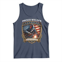 Built To Last Proud Welder Tank Top Blue Collar American Dad Gift