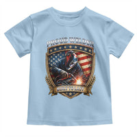 Built To Last Proud Welder Toddler T Shirt Blue Collar American Dad Gift